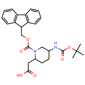 2-[5-(tert-butoxycarbonylamino)-1-(9H-fluoren-9-ylmethoxycarbonyl)-2-piperidyl]acetic acid