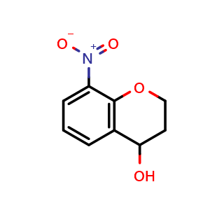 Chemical structure of 8-nitrochroman-4-ol , CAS 212845-81-3, AChemBlock X184376