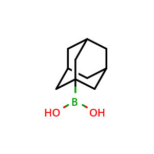 Chemical structure of 1-adamantylboronic acid , CAS 660427-99-6, AChemBlock X184381