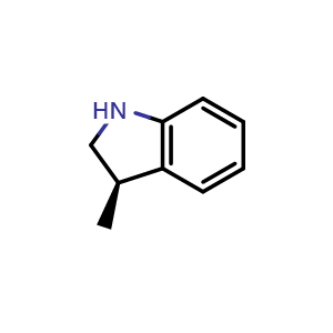 Chemical structure of (3R)-3-methylindoline , CAS 291540-51-7, AChemBlock X184393