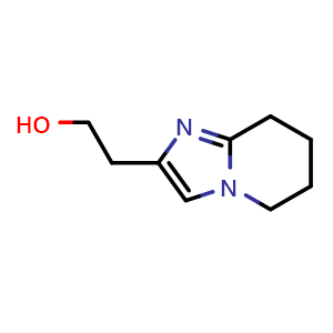 Chemical structure of 2-(5,6,7,8-tetrahydroimidazo[1,2-a]pyridin-2-yl)ethanol , CAS 1518881-18-9, AChemBlock X184421