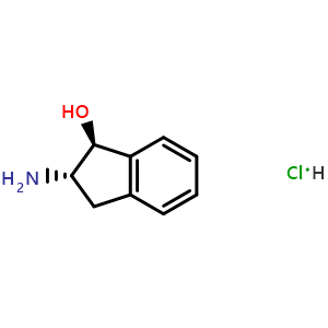 Chemical structure of (1S,2S)-2-aminoindan-1-ol;hydrochloride , CAS 100160-69-8, AChemBlock X184438