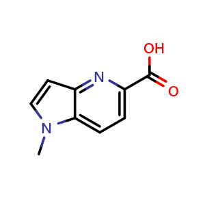 Chemical structure of 1-methylpyrrolo[3,2-b]pyridine-5-carboxylic acid , CAS 1956335-96-8, AChemBlock X184443