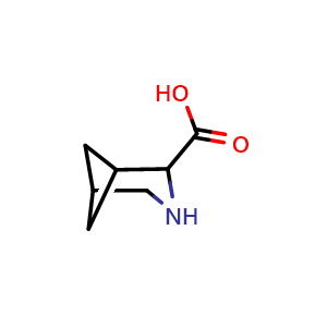 Chemical structure of 3-azabicyclo[3.1.1]heptane-2-carboxylic acid , CAS 1779441-18-7, AChemBlock X184456