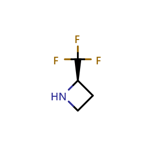 Chemical structure of (2R)-2-(trifluoromethyl)azetidine , CAS 1221266-24-5, AChemBlock X184459