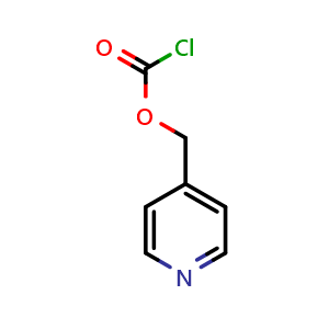 Chemical structure of 4-pyridylmethyl carbonochloridate , CAS 1009075-60-8, AChemBlock X184472