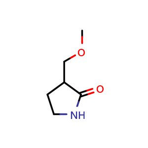 Chemical structure of 3-(methoxymethyl)pyrrolidin-2-one , CAS 148520-27-8, AChemBlock X184475