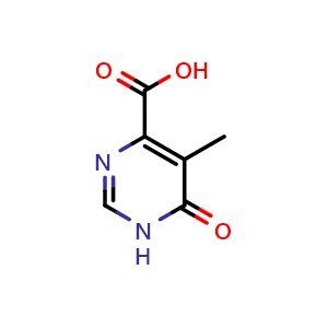 Chemical structure of 5-methyl-6-oxo-1H-pyrimidine-4-carboxylic acid , CAS 1159010-94-2, AChemBlock X184478
