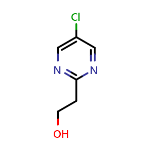 Chemical structure of 2-(5-Chloropyrimidin-2-yl)ethanol , CAS 322732-53-6, AChemBlock X184482