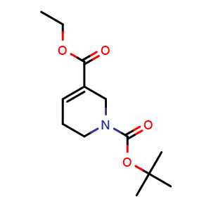 Chemical structure of O1-tert-butyl O5-ethyl 3,6-dihydro-2H-pyridine-1,5-dicarboxylate , CAS 126114-09-8, AChemBlock X184521