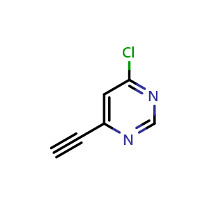 Chemical structure of 4-chloro-6-ethynyl-pyrimidine , CAS 1211535-06-6, AChemBlock X184554