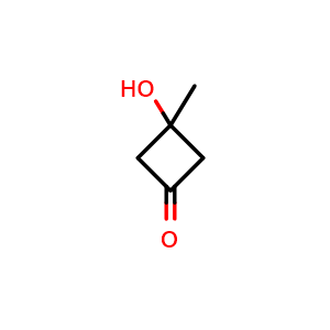 Chemical structure of 3-hydroxy-3-methyl-cyclobutanone , CAS 179073-80-4, AChemBlock X184562