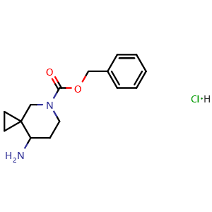 Chemical structure of benzyl 8-amino-5-azaspiro[2.5]octane-5-carboxylate;hydrochloride , CAS 1823500-42-0, AChemBlock X184591