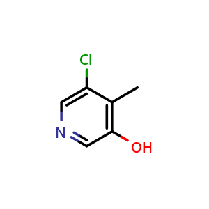 Chemical structure of 5-chloro-4-methylpyridin-3-ol , CAS 891785-87-8, AChemBlock X184600