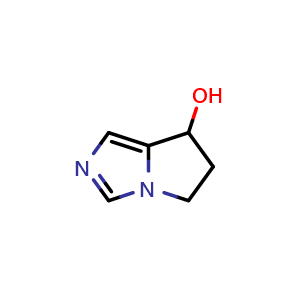 Chemical structure of 6,7-dihydro-5H-pyrrolo[1,2-c]imidazol-7-ol , CAS 2098584-35-9, AChemBlock X184622