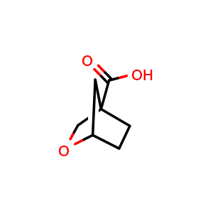 Chemical structure of 2-oxabicyclo[2.2.1]heptane-4-carboxylic acid , CAS 2168378-43-4, AChemBlock X184653