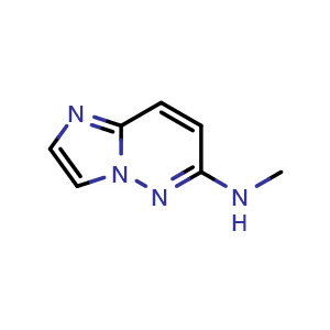 Chemical structure of N-Methylimidazo[1,2-b]pyridazin-6-amine , CAS 316352-02-0, AChemBlock X184680