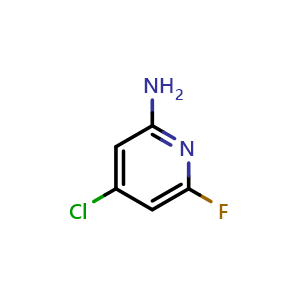 Chemical structure of 4-chloro-6-fluoro-pyridin-2-amine , CAS 1393547-98-2, AChemBlock X184712