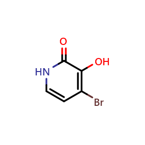 Chemical structure of 4-bromo-3-hydroxy-1H-pyridin-2-one , CAS 1420535-87-0, AChemBlock X184730