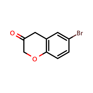 Chemical structure of 6-bromochroman-3-one , CAS 944899-48-3, AChemBlock X184744