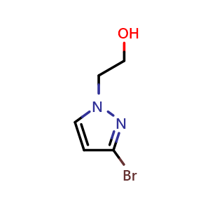Chemical structure of 2-(3-bromopyrazol-1-yl)ethanol , CAS 1233525-80-8, AChemBlock X184748