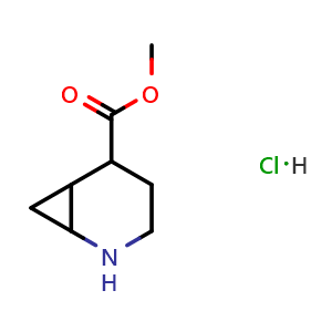 Chemical structure of methyl 2-azabicyclo[4.1.0]heptane-5-carboxylate;hydrochloride , CAS 2940955-18-8, AChemBlock X184756
