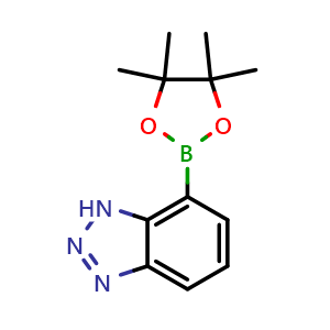 Chemical structure of 7-(4,4,5,5-tetramethyl-1,3,2-dioxaborolan-2-yl)-1H-benzotriazole , CAS 2379560-98-0, AChemBlock X184784