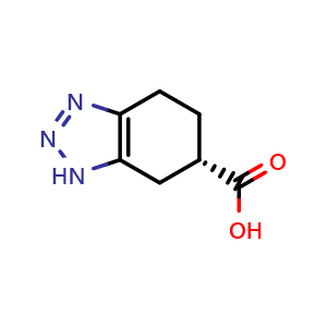 Chemical structure of (5S)-4,5,6,7-tetrahydro-3H-benzotriazole-5-carboxylic acid , CAS 1588500-10-0, AChemBlock X184785