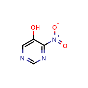 Chemical structure of 4-nitropyrimidin-5-ol , CAS 1806421-31-7, AChemBlock X184801