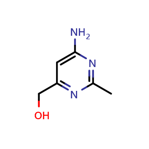 Chemical structure of (6-amino-2-methyl-pyrimidin-4-yl)methanol , CAS 1365993-18-5, AChemBlock X184806