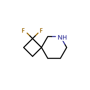 Chemical structure of 3,3-difluoro-6-azaspiro[3.5]nonane , CAS 2091139-94-3, AChemBlock X184816