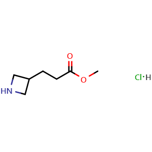 Chemical structure of methyl 3-(azetidin-3-yl)propanoate;hydrochloride , CAS 2416237-50-6, AChemBlock X184818