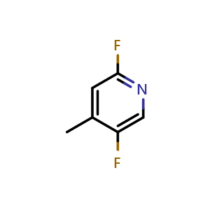 Chemical structure of 2,5-difluoro-4-methyl-pyridine , CAS 1227508-13-5, AChemBlock X184837