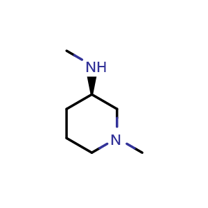 Chemical structure of (3R)-N,1-dimethylpiperidin-3-amine , CAS 1354007-31-0, AChemBlock X184840