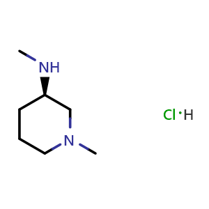 Chemical structure of (3R)-N,1-dimethylpiperidin-3-amine;hydrochloride , CAS 2733505-56-9, AChemBlock X184841