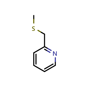 Chemical structure of 2-(methylsulfanylmethyl)pyridine , CAS 3145-77-5, AChemBlock X184850