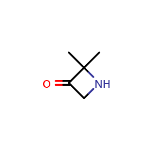 Chemical structure of 2,2-dimethylazetidin-3-one , CAS 2387001-44-5, AChemBlock X184860