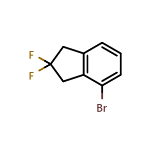 Chemical structure of 4-bromo-2,2-difluoro-indane , CAS 846032-40-4, AChemBlock X184865