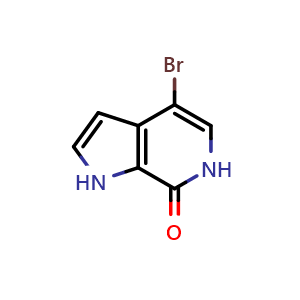 Chemical structure of 4-bromo-1,6-dihydropyrrolo[2,3-c]pyridin-7-one , CAS 1361481-62-0, AChemBlock X184945