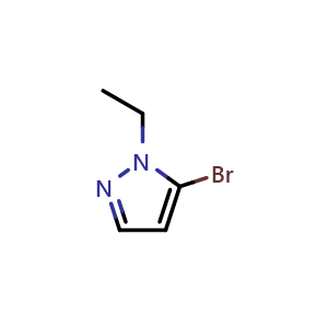 Chemical structure of 5-bromo-1-ethyl-pyrazole , CAS 1268334-99-1, AChemBlock X184951