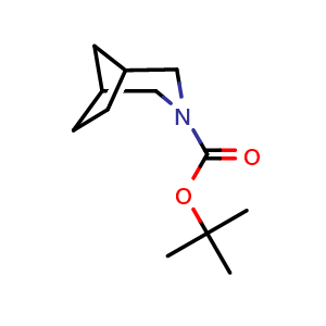 Chemical structure of tert-butyl 3-azabicyclo[3.2.1]octane-3-carboxylate , CAS 2104277-22-5, AChemBlock X184959