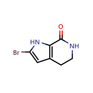 Chemical structure of 2-bromo-1,4,5,6-tetrahydropyrrolo[2,3-c]pyridin-7-one , CAS 1368151-66-9, AChemBlock X184975