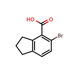 Chemical structure of 5-bromoindane-4-carboxylic acid , CAS 2385761-55-5, AChemBlock X184998