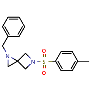 Chemical structure of 1-benzyl-5-(p-tolylsulfonyl)-1,5-diazaspiro[2.3]hexane , CAS 1428766-68-0, AChemBlock X185005