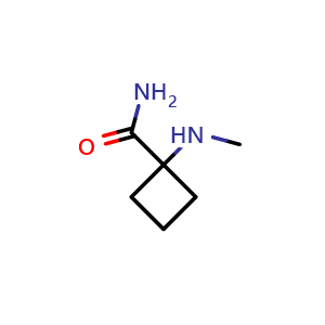 Chemical structure of 1-(methylamino)cyclobutanecarboxamide , CAS 1179641-67-8, AChemBlock X185113