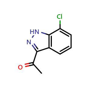Chemical structure of 1-(7-chloro-1H-indazol-3-yl)ethanone , CAS 1556752-11-4, AChemBlock X185159