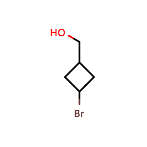 Chemical structure of (3-bromocyclobutyl)methanol , CAS 1896670-35-1, AChemBlock X185165
