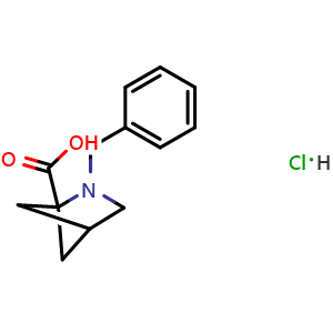 Chemical structure of 2-benzyl-2-azabicyclo[2.1.1]hexane-1-carboxylic acid;hydrochloride , CAS 463961-64-0, AChemBlock X185198