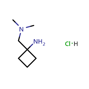 Chemical structure of 1-[(dimethylamino)methyl]cyclobutanamine;hydrochloride , AChemBlock X185217