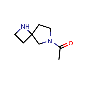 Chemical structure of 1-(1,7-diazaspiro[3.4]octan-7-yl)ethanone , CAS 1420897-45-5, AChemBlock X185237